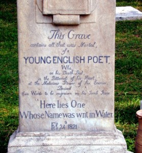 Tombstone of John Keats